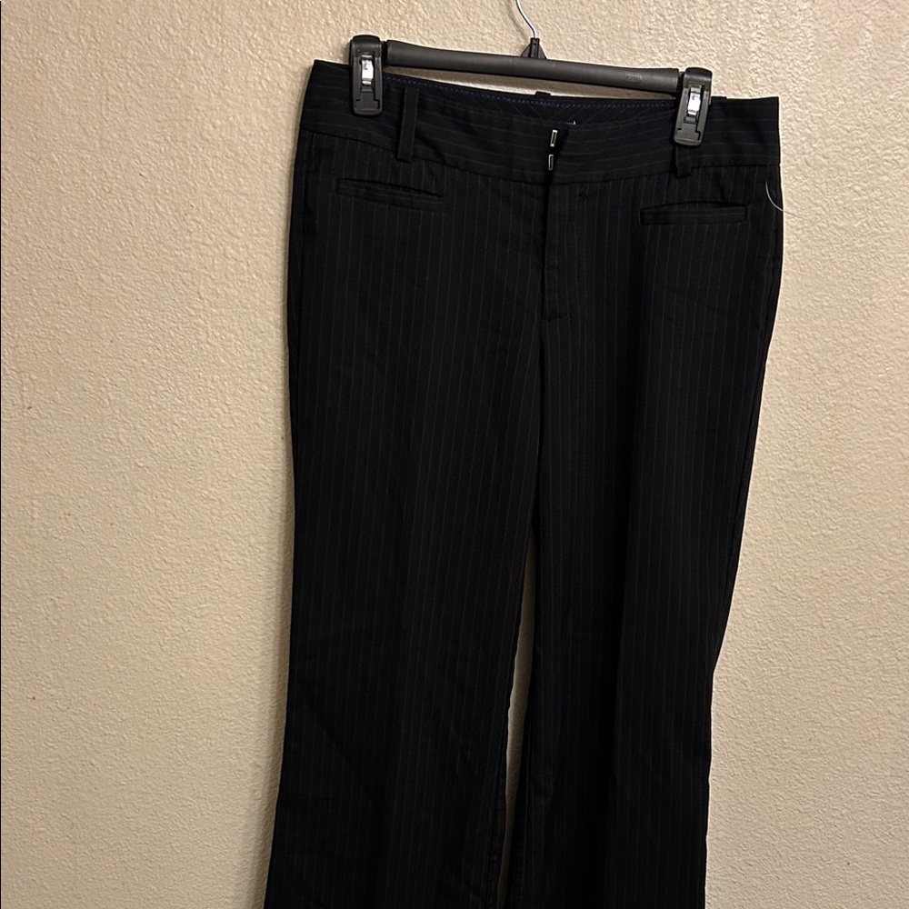 Dockers Metro Women Black Pinstripe Dress Trousers Pants Size 6
